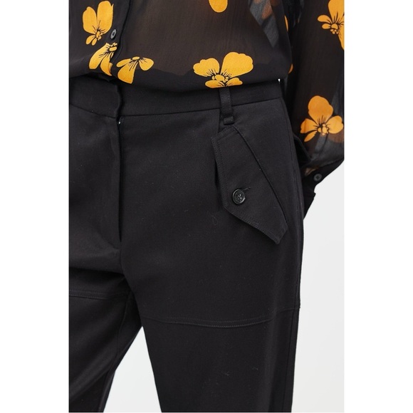 Nili Lotan Black Arliss Utility Cargo Jogger Pants Womens Zip Ankles - Picture 6 of 9